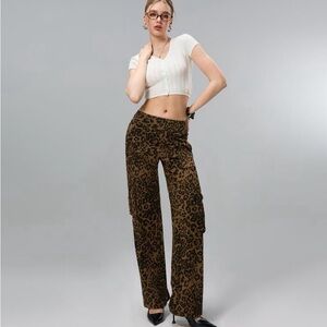 Jojoans Stretchy Leopard Cargos